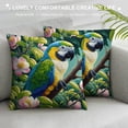 thumbnail image 3 of QZHH Tropical Birds Toucan Throw Pillow Covers Parrots Flowers Leaves Outdoor Decorative Pillows Cushion Cases for Couch Sofa Bed Home Decor, 3 of 5