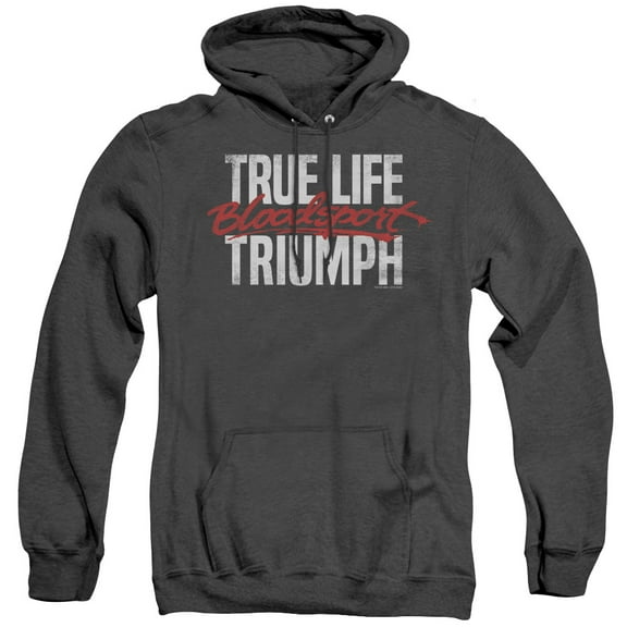 Bloodsport True Story Adult Heather Hoodie Sweatshirt Black