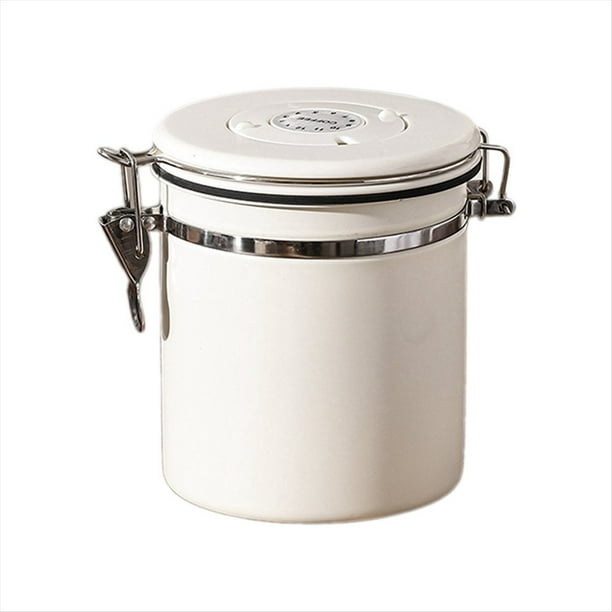 Recipiente de Café Hermético en Grano con Rastreador de Fecha, Caja de Almacenamiento de Cocina de Acero Inoxidable, 1,5 L,