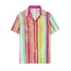 thumbnail image 1 of INSPIRE CHIC Camisas de bloque de color con cierre de botones y mangas cortas con estampado de rayas de verano para hombre Rojo amarillo XL, 1 of 6