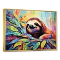 thumbnail image 2 of Designart "Vibrant Sloth Artistry" Sloth Floater Framed Wall Art Prints, 2 of 5