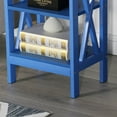 thumbnail image 6 of VECELO Set of 2 Nightstand End Table with 3-tier Storage Shelf for Living Room, Bedroom, Office, Dark Blue, 6 of 7