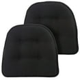 thumbnail image 1 of Klear Vu Omega Non-Slip Universal Chair Cushions For Dining Room Kitchen And Office Use U-Shaped Skid-Proof Seat Pad 15X16 Inches 2 Pack 03 Midnight Black, 1 of 5