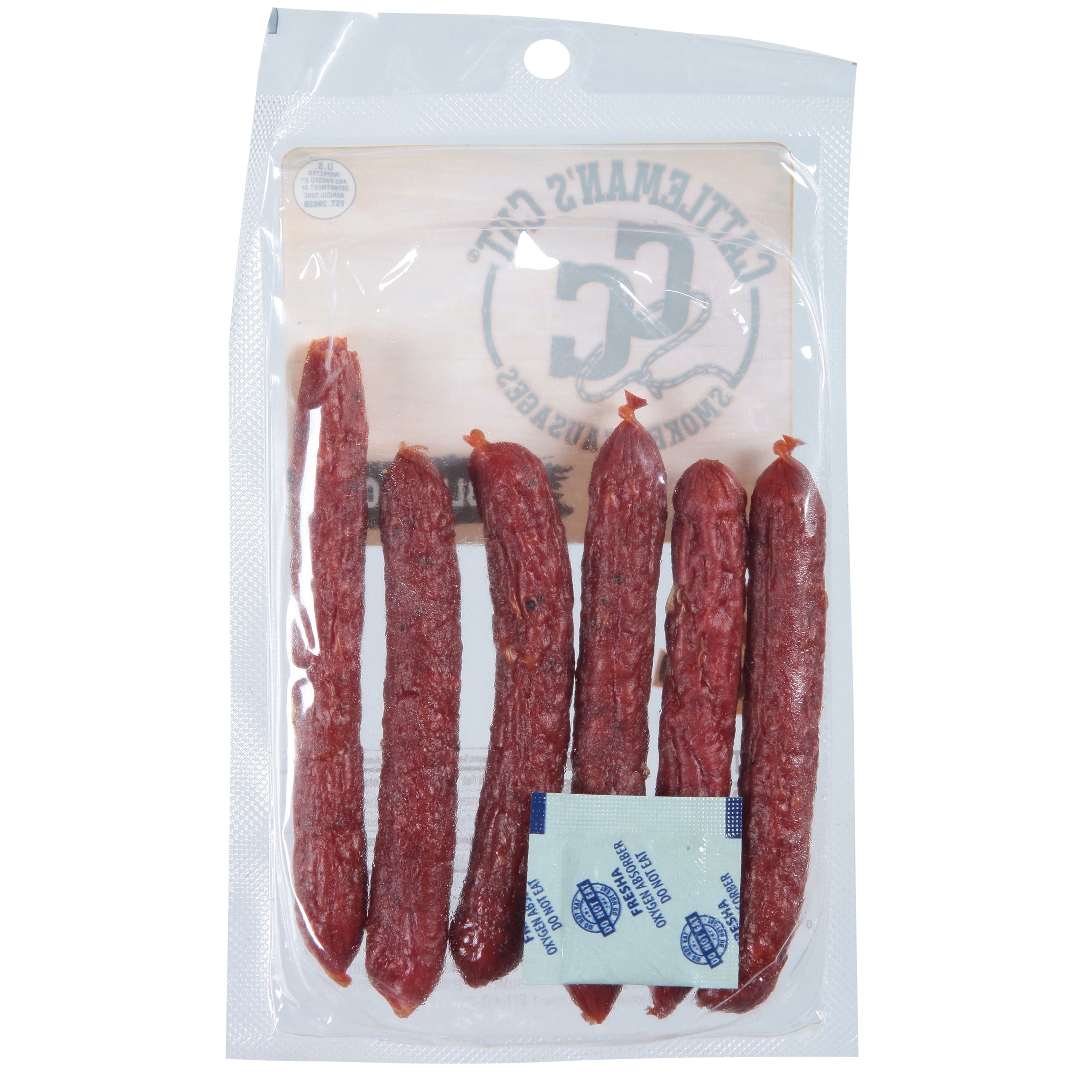 Cattleman's Cut Double Smoked Sausage Sticks, 3oz Shelf-Stable Plastic Pouch