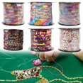 thumbnail image 2 of BUYISI 100Yards/Lot 6Mm Colorful Sequins Shiny Loose Sequins Sewing Wedding Crafts #16, 2 of 5