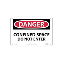 National Marker Confined Space Do Not Enter 7X10 .040 Aluminum Danger Sign D383A