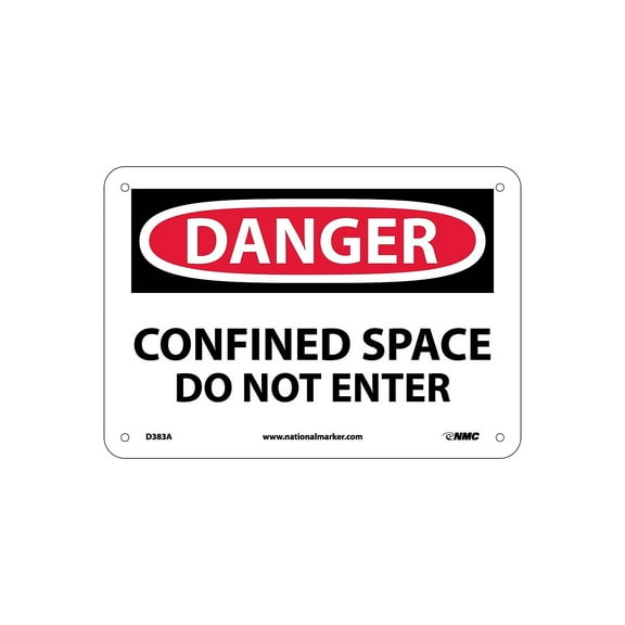 National Marker Confined Space Do Not Enter 7X10 .040 Aluminum Danger Sign D383A