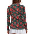 thumbnail image 4 of Aplkyhs Poinsettia Flower Golf Tennis Shirts Long Sleeve Cloth Workout Tennis T-Shirts Soft and Comfortable Lightweight with Collar Shirt Fit Plain for Yoga or Daily Wear, 4 of 7