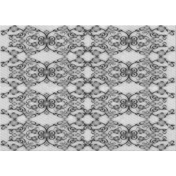 Ahgly Company Machine Washable Indoor Rectangle Transitional Platinum Silver Gray Area Rugs, 8' x 12'