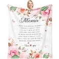 thumbnail image 1 of LHSHID Mema Gifts Gifts for Mema Mema Birthday Gifts Mema Gifts from Grandchildren Mema Gifts for Grandma Best Mema Ever Gifts Mema Gifts on Retirement Throw Blanket 40"x50", 1 of 8