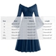 thumbnail image 3 of Yertdoel Off The Shoulder Dresses for Women Elegant Solid Long Sleeve Fitted Waist Chiffon Dress Party Vacation Stylish Casual Flowy Dress, 3 of 9