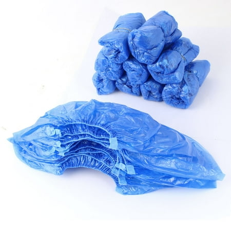 Cordura Shoe Covers - Household Elastic Band Disposable Carpet Clean Shoes Cover Blue 100pcs