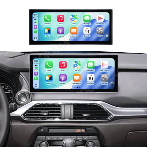 MOOKAKA 15.8" Smart Display Radio Audio Media Player for Mazda CX-9 2021 2022 2023 2024 Car Navigation GPS Upgrade Headunit Android Replacement 1080P Screen Carplay Accessories