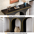 thumbnail image 6 of 47" Contemporary Console Table - Black Behind Couch Table with Arched Base, 2.56" Thick E1 Wood Top, 200lb Capacity for Entryway & Living Room, 6 of 8