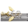 thumbnail image 5 of 10K Yellow Gold Diamond Cuban Link Dollar Sign Flying Wings 1.90" Pendant 1/2 CT, 5 of 6