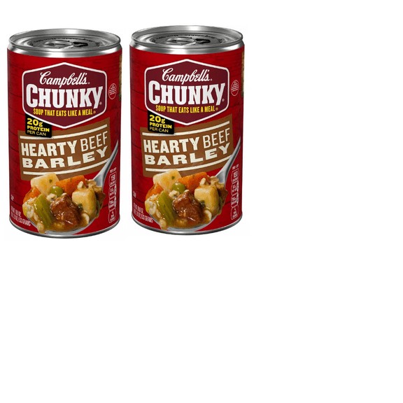 Campbell's Chunky Hearty Beef Barley Soup - 18.8oz-pack of 2