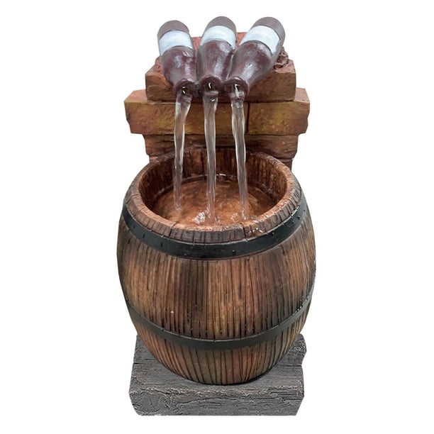 Adornos De Decoración De Agua Autocirculante De Cerveza Con Tubería De Agua Y Bomba Estatua De Agua Autocirculante De Cerveza Artesanía De Resina Para Jardín Patio Césped matsuzay HA037081-00