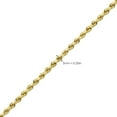 thumbnail image 4 of 10K Yellow Gold Solid Diamond Cut Rope Chain Necklace (5mm, 20"), 4 of 6
