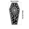 thumbnail image 3 of Kuokaa Halloween Coffin-Shaped Rug with Spiderweb Pattern and Soft Polyester Surface, Gothic Floor Mat bringing Dark Seasonal Style beside Bed Entryway Bathroom Vanity or Living Room (Black), 3 of 7