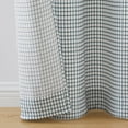 thumbnail image 3 of Modern Elements Hannah Modern 2-Piece Teal Grid Light Filtering Curtain Set, 3 of 5