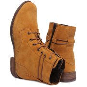 Josef Seibel Sienna 70 Womens Leather Lace Up Ankle Boot With Side Zip In Mustard Size 10