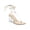 Beige, variant on Womens Beige Tie Transparent Padded Ankle Strap Bimini Square Toe Block Heel Lace-Up Dress Heeled Thong Sandals 6 M