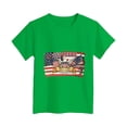 thumbnail image 4 of TOWED22 Kid 4th of July T-Shirts Boys Girls American Flag Shirt Patriotic Top Short Sleeve Tees(Green,9-10 Y), 4 of 4