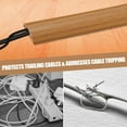 thumbnail image 6 of Floor Cord Cover Self Adhesive Cord Hider,10FT Cable Management, Extension Strip Protector for Wires, Prevent Cable Trips for Offices, Gyms, Exhibitions Cavity:0.39"(W) x 0.27"(H) Brown Wood, 6 of 9