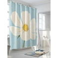 thumbnail image 3 of Shower Curtains Watercolors White Flowers Bath Curtain Daisy Plant Waterproof Bathroom Shower Curtain Set with Hooks Decoration 72 x 84 Inches, 3 of 7
