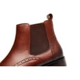 thumbnail image 6 of Santimon Genuine Leather Chelsea Boots Casual Ankle Boots Classic Men Oxford Boots Brown 11.5 US, 6 of 8