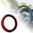 thumbnail image 4 of Car Steering Wheel Cover Classic Universal 15 inch Steering for Winter Warm - Red, 4 of 7