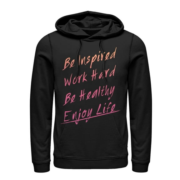 Women's CHIN UP Be Inspired Pull Over Hoodie Black Medium