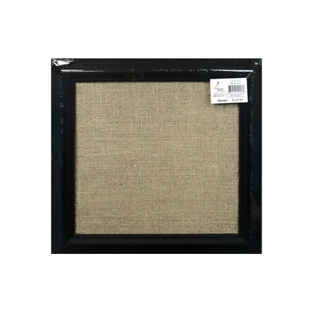 Frame 12x12 Cork Board with Burlap Black