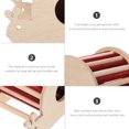 thumbnail image 3 of OUNONA Small Pet Hideout House Snail Shaped Wood for Pet Rabbit Multi 1Pcs, 3 of 5