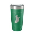thumbnail image 1 of Sawyer Pond Tumbler Lake Map Travel Mug Insulated Laser Engraved Coffee Cup Maine 20 oz Green, 1 of 1