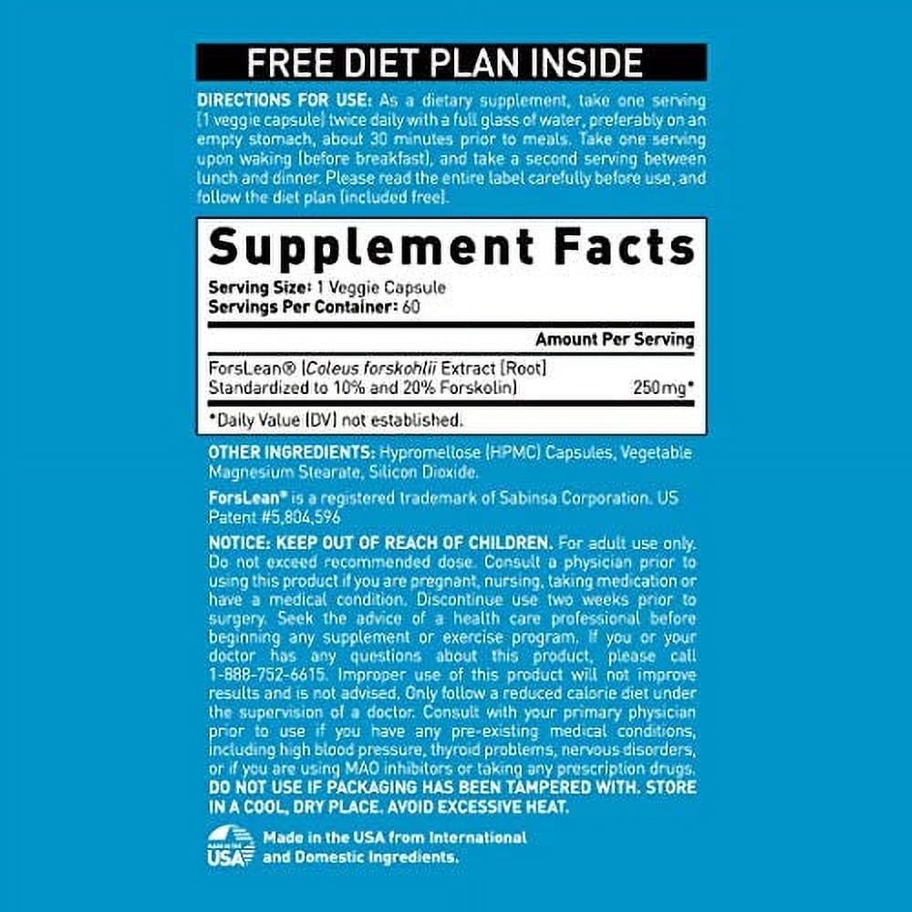 BioGenetic Labs Forskolin Lean & Tone - Weight Loss Pills - Body Toning Formula Fat Burner and Maintenance of Muscle Mass For Men and Women Appetite Suppressant - 60 Capsules - Vegetarian