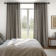 thumbnail image 6 of Jainmy Flax Linen Blend Semi Sheer Curtains for Bedroom Living Room, 108 Inch Length Farmhouse Window Curtain,Dark Flax,52"x108", 2 Panels, 6 of 9