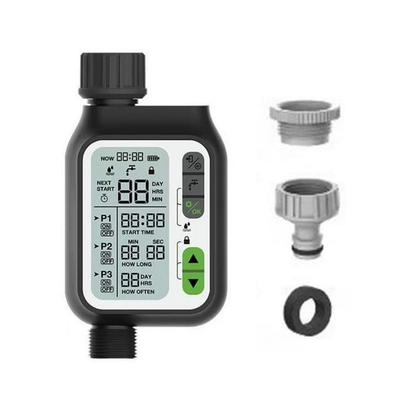 Outdoor Water Timer for Gardens, IPX5 Waterproof Sprinkler Timers with Energy Water Conservation