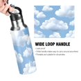 thumbnail image 4 of White Clouds and Blue Sky 600ml Double Walled Stainless Steel LeakProof Sports Bottle Thermo 8h, 4 of 9