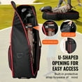 thumbnail image 2 of KFFKFF Sac de Voyage de Golf, Housse de Voyage de Golf Souple pour l'Extérieur, Polyester Oxford 1800D Robuste Résistant à l'Usure Imperméable, Valise Rembourrée avec Roues, 2 of 9