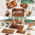 thumbnail image 2 of Vesteel 3-Pieces Wood Cutting Board, Bamboo Chopping Board Set for Kitchen with Deep Juice Groove, Wooden Charcuterie Board for Meat Vegetables and Fruits, Brown, 2 of 8