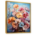 thumbnail image 2 of Designart "Sunlit Pansy Bouquet With A Wild Expression" Pansies Floater Framed Wall Art Prints, 2 of 5