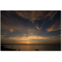 Trademark Fine Art Kurt Shaffer Another Amazing Sunset on Lake Erie Canvas Wall Art - 30x47