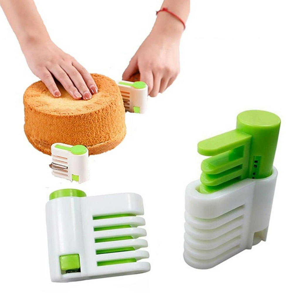 SANWOOD Cake Leveler 2Pcs DIY Adjustable Cake Bread Cutter 5 Layers