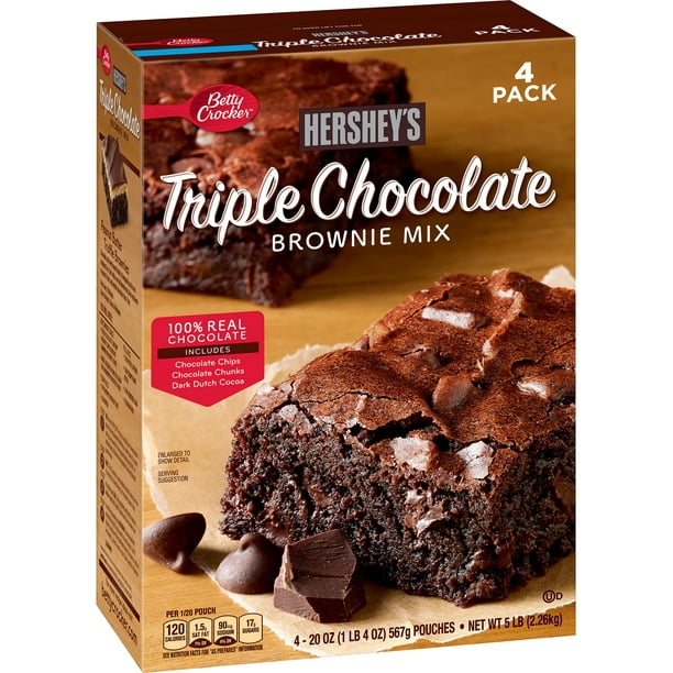 Betty Crocker Hershey's Triple Chocolate Brownie Mix, 80 oz Walmart