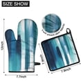 thumbnail image 6 of Blue and Grey Abstract Art Artwork Kitchen Oven Mitt and Pot Holder Sets 4 Pcs for Baking, Cooking and Grilling, Heat Resistant Up To 392 °F, 6 of 7