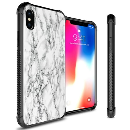 CoverON Apple iPhone XS / iPhone X / 10S / 10 Case, Gallery Series Tempered Glass Slim Fit Phone Cover