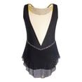 thumbnail image 4 of Haitryli Children Girls Ballet Lyrical Dance Outfits Competitions Clothes Figure Ice Skating Dress Gymnastics Tutu Skirt Black Gold 14, 4 of 7