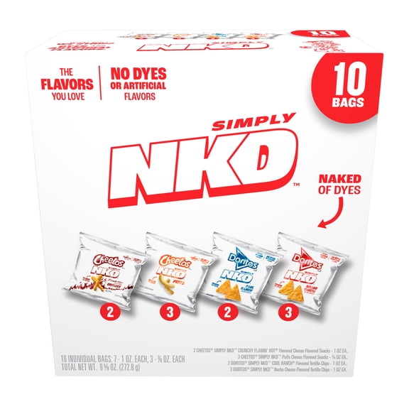 Frito Lay Simply NKD No Dyes No Artificial Flavors Variety pack Snack Mix, 9.625 oz (10 pack)