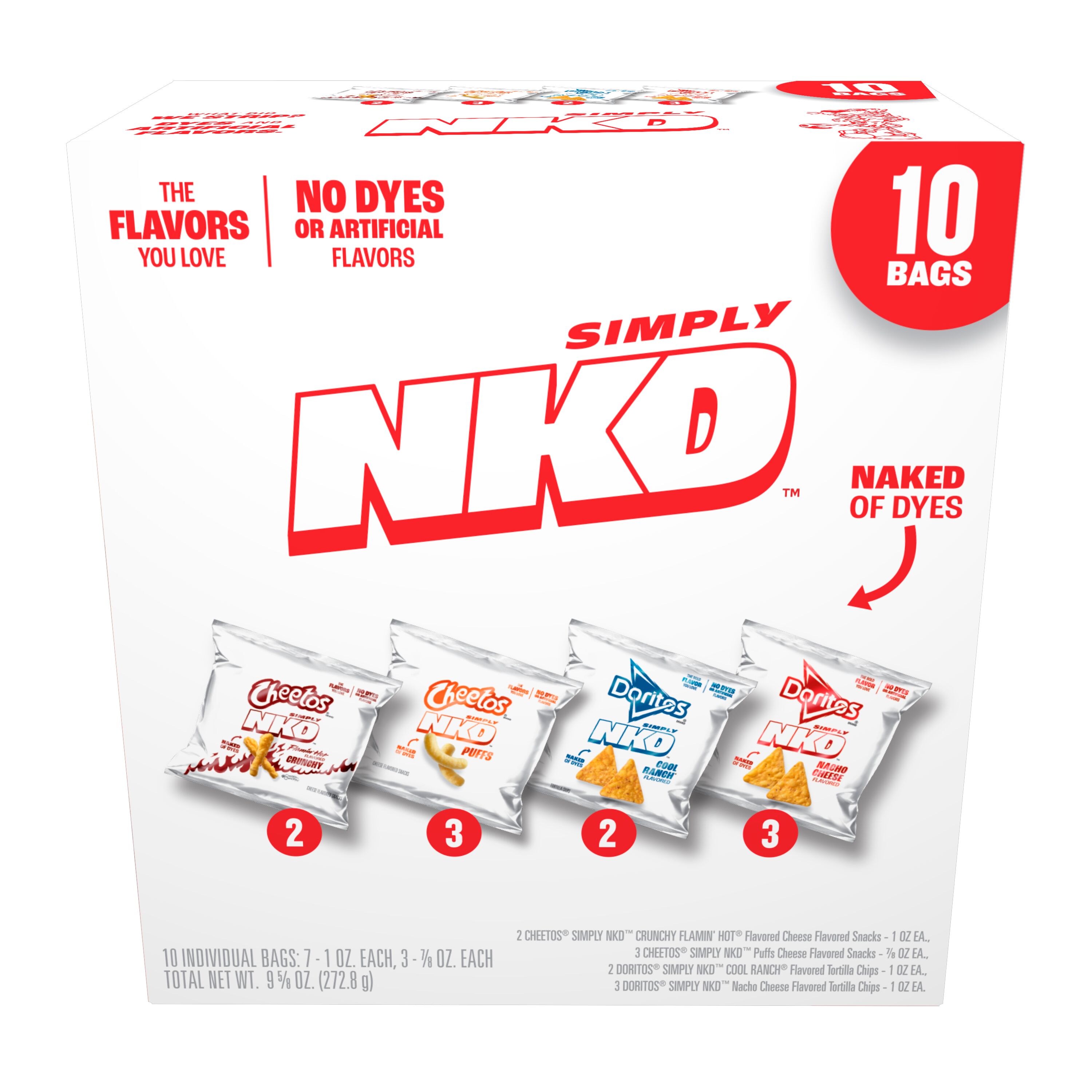 Frito Lay Simply NKD No Dyes No Artificial Flavors Variety pack Snack Mix, 9.625 oz (10 pack)